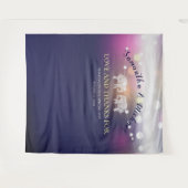 たくさんの愛/象のナイトライト ウェディングカスタム タペストリー (正面(横))