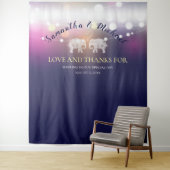 たくさんの愛/象のナイトライト ウェディングカスタム タペストリー (インサイチュ)