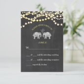 たくさんの愛/象の黒板ライトRSVP 出欠カード (スタンド正面)