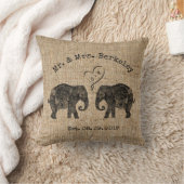 たくさんの愛 | Elephantカップルのカスタムウェディングギフト クッション (ブランケット)