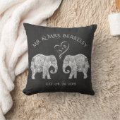 たくさんの愛 | Elephantカップルのカスタムウェディングギフト クッション (ブランケット)
