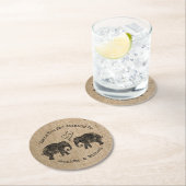 たくさんの愛 | Elephant Coule結婚式の引き出物 ラウンドペーパーコースター (インサイチュ)