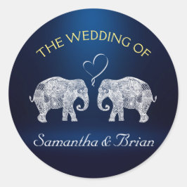 たくさんの愛 | Elephant Night 結婚 Lightのカスタム ラウンドシール