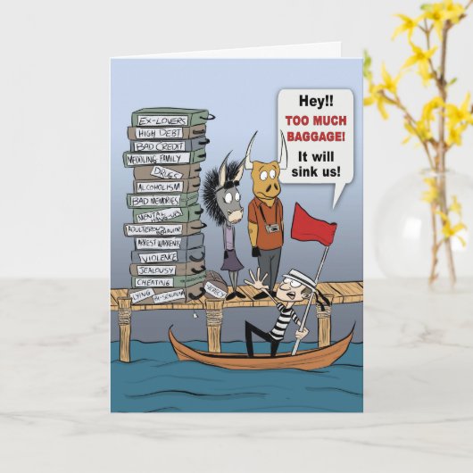 たくさんの手荷物! カード (黄色い花)