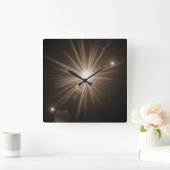 たくさんの楽しいデジタルパーティー スクエア壁時計 (ホーム)