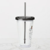 たくさんの水ストローカップを飲む アクリルタンブラー (右)
