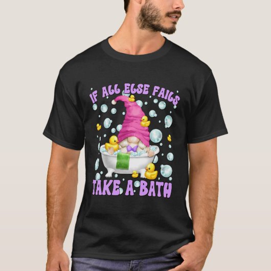 たくさんの泡が入ったかわいいバブルバス格言 おもしろい Tシャツ (正面)
