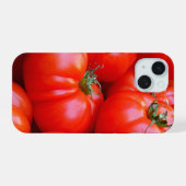 たくさんの熟した赤いトマト iPhone 15ケース (裏面横)