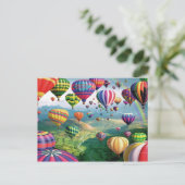 たくさんの熱気球はがき ポストカード (スタンド正面)