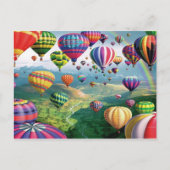 たくさんの熱気球はがき ポストカード (正面)