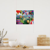 たくさんの熱気球ポスター ポスター (キッチン)