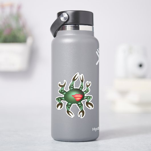 たくさんの爪を持つ緑色の海の生き物 シール (HydroFlask)