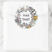 たくさんの猫 ラウンドシール (バッグ)