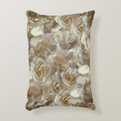 たくさんの美しいバラ花びら アクセントクッション (正面(垂直))