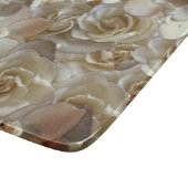 たくさんの美しいバラ花びら カッティングボード (角)