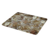 たくさんの美しいバラ花びら カッティングボード (角)