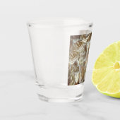 たくさんの美しいバラ花びら ショットグラス (左)