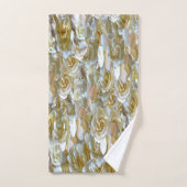 たくさんの美しいバラ花びら バスタオルセット (ハンドタオル)