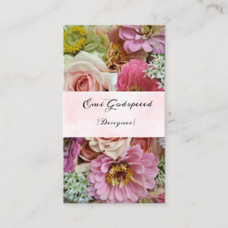たくさんの花のオシャレな名刺 名刺