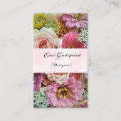 たくさんの花のオシャレな名刺 名刺 (正面)