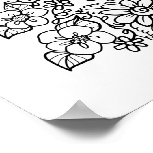 たくさんの花を彩る ポスター (角)