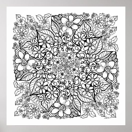 たくさんの花を彩る ポスター (正面)