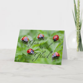 たくさんの運が訪れますように - たくさんのてんとう虫と共に！ カード
