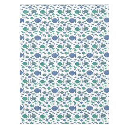 たくさんの青い魚 テーブルクロス