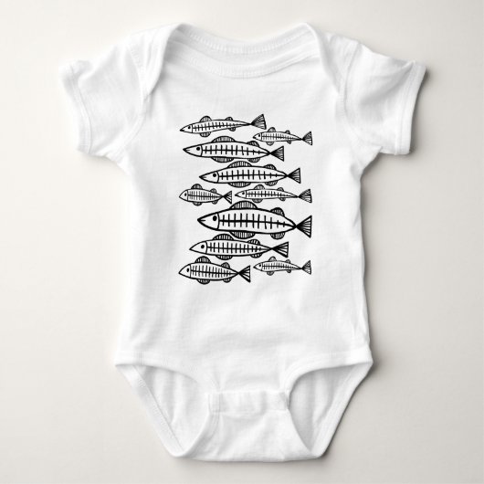 たくさんの魚 ベビーボディスーツ (正面)