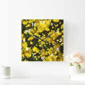 たくさんの黄色い梅 スクエア壁時計 (ホーム)