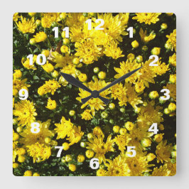 たくさんの黄色い梅 スクエア壁時計