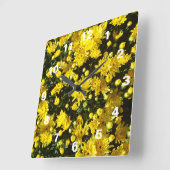 たくさんの黄色い梅 スクエア壁時計 (傾斜)