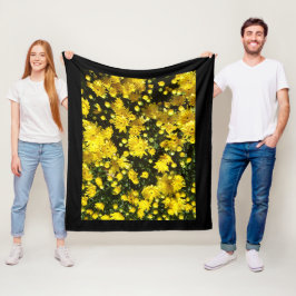 たくさんの黄色い梅 フリースブランケット