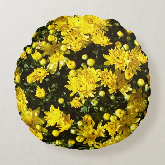 たくさんの黄色い梅 ラウンドクッション (正面)