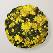 たくさんの黄色い梅 ラウンドクッション (裏面)