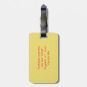 たくさんの黄色のゴムアヒルパーソナライズされた ラゲッジタグ (裏面縦)