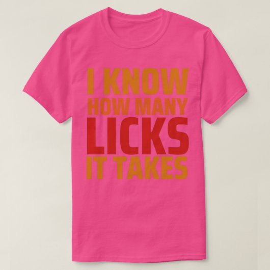たくさん舐めるのがわかる Tシャツ (デザイン正面)