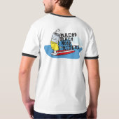 たくましいビーチのワイシャツ Tシャツ (裏面フル)