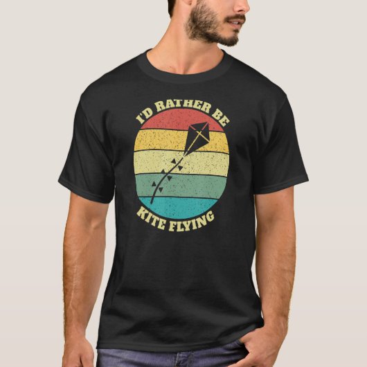 たこおもしろいになりたい飛んでいる Tシャツ (正面)