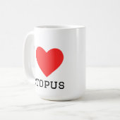 たこが好き コーヒーマグカップ (正面左)