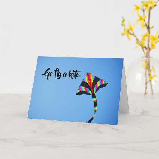 たこを揚げに行く カード (黄色い花)