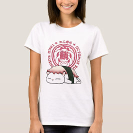 たこ寿司ねこ Tシャツ