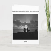 たそがれのおもしろい(黒い背景)カード カード (裏面)