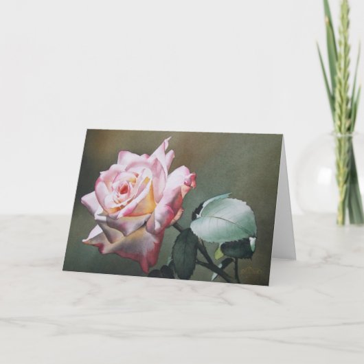 たそがれのばら色の挨拶状 カード (正面)