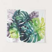 たそがれのやし-割れた葉 タペストリー (正面(横))