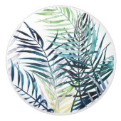 たそがれのやし-熱帯葉 セラミックノブ (正面)