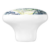 たそがれのやし-熱帯葉 セラミックノブ (側面)