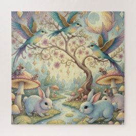 たそがれのウサギと鳥の森 Whimsy Grove ジグソーパズル