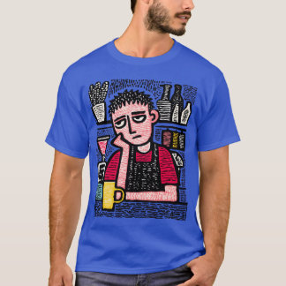 たそがれの疲れたバリスタの友達 Tシャツ