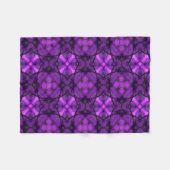 たそがれの開花 フリースブランケット (正面(横))